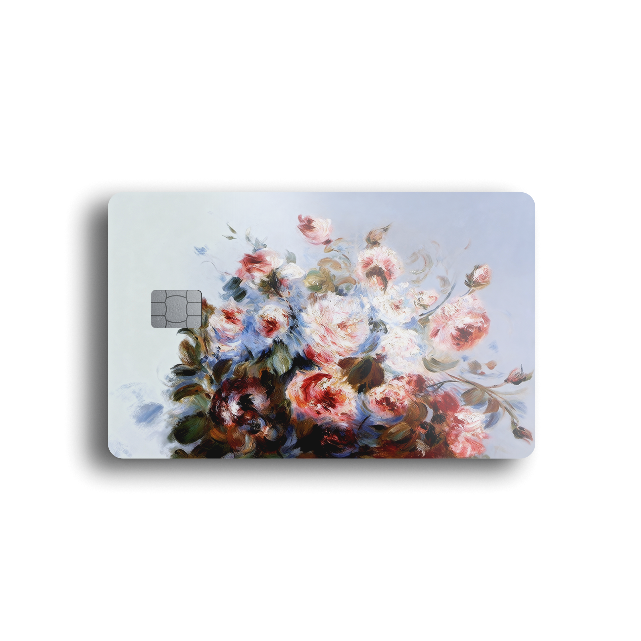 Pastel Rose Brushwork Card Skin